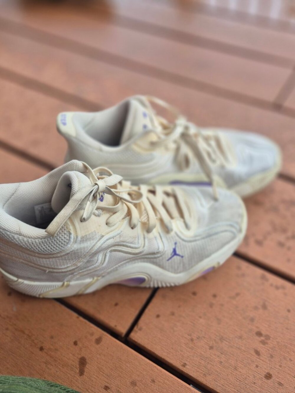 Jordan Luka 2 Youth Basketball Shoes 7Y Cream Purple